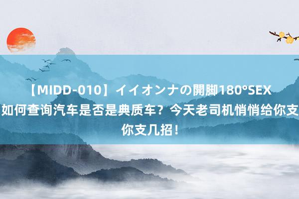 【MIDD-010】イイオンナの開脚180°SEX LISA 如何查询汽车是否是典质车？今天老司机悄悄给你支几招！